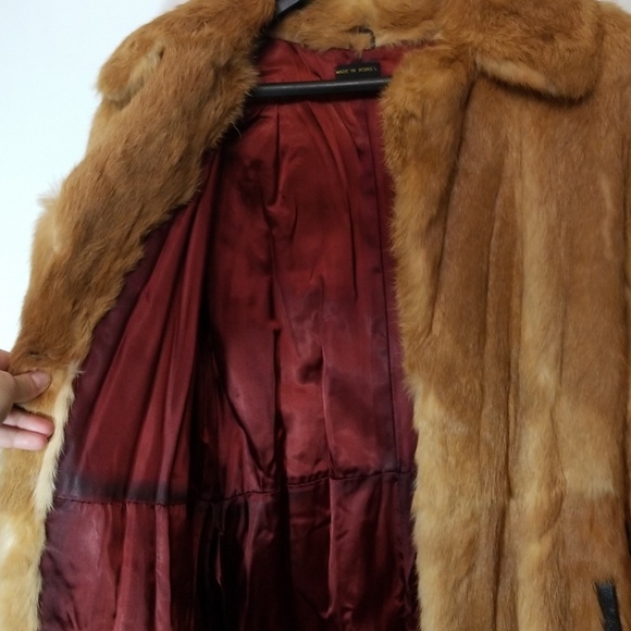 Vintage Genuine Rabbit trench coat, vintage fur - Picture 2 of 8